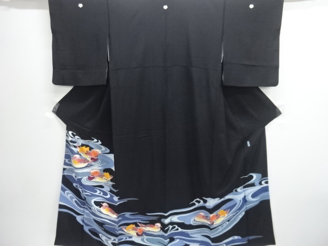 JAPANESE KIMONO / TOMESODE / HON KAGA YUZEN / MANDARIN DUCK / ARTIST WORK 